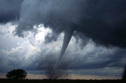 A tornado in action