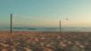 Volley ball nets at the beach