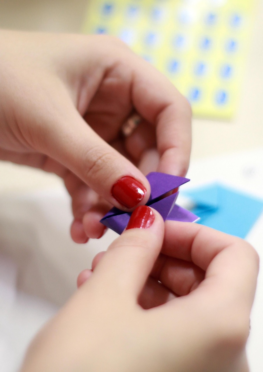 Hand folding origami