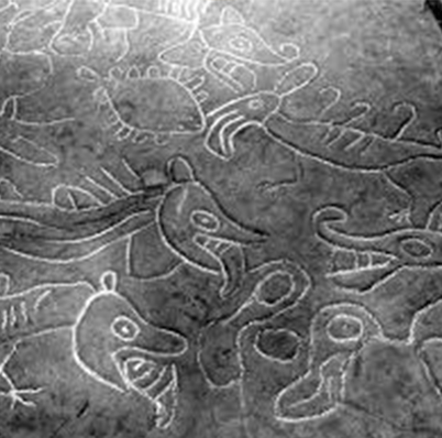 wolf petroglyph