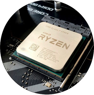 Ryzen 7 3700x in motherboard socket