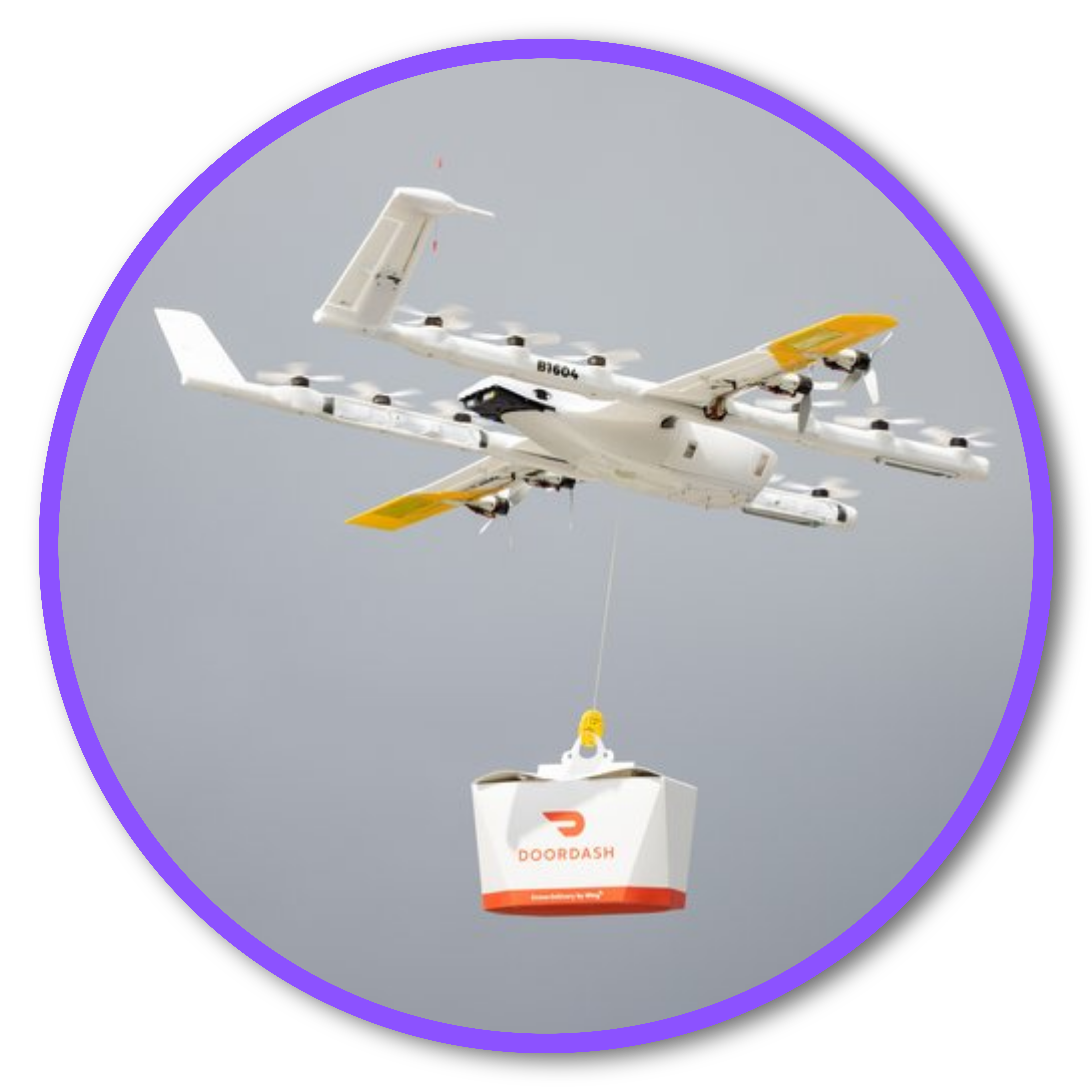 Drone carrying pizza