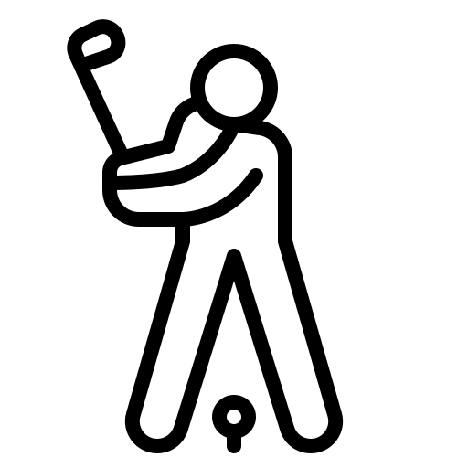 Golfer Hitting Ball