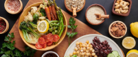 Assortment of vegetables and grains