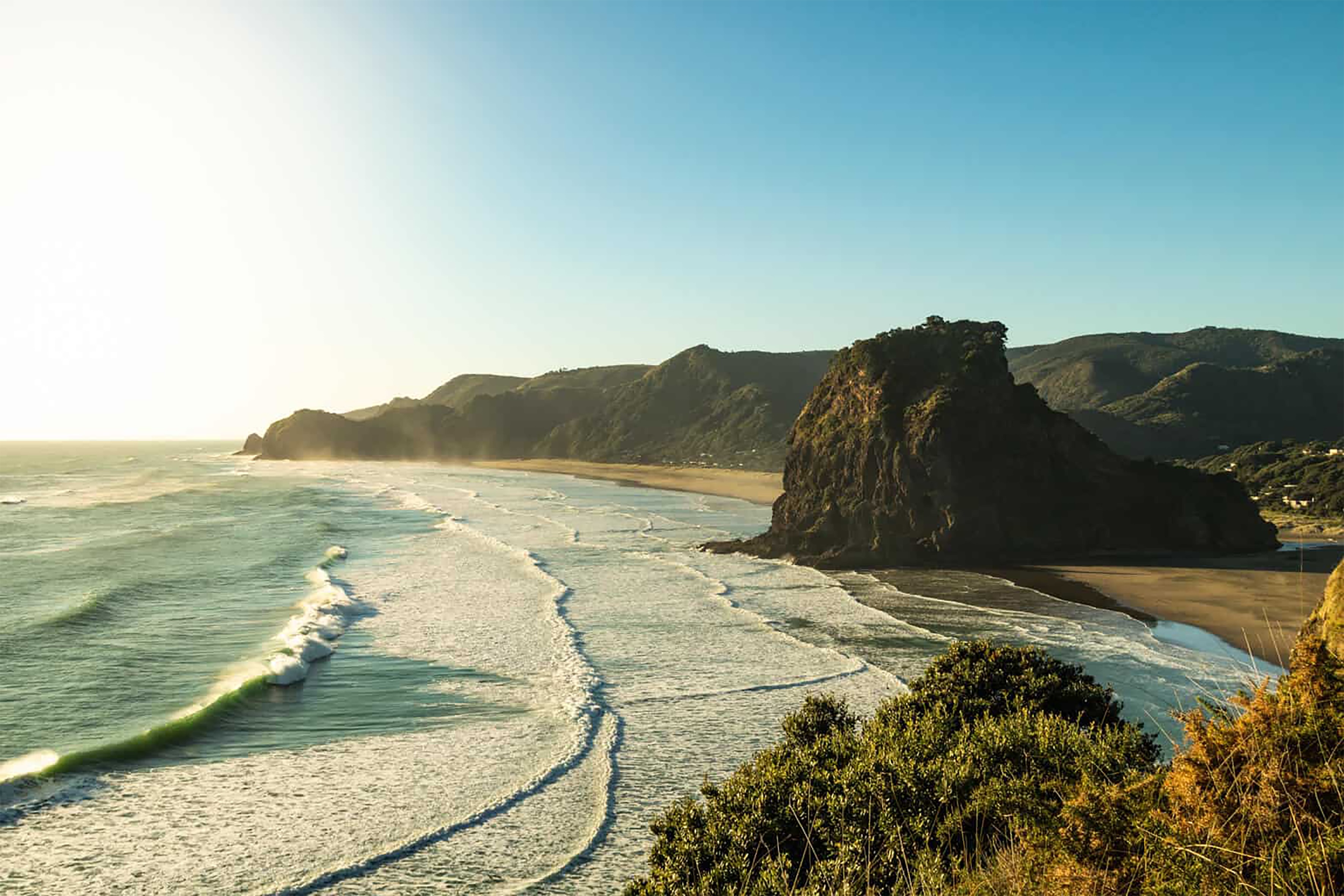 Image of Piha beach in New Zealand