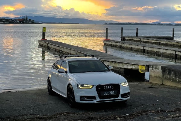 Audi S4 near water