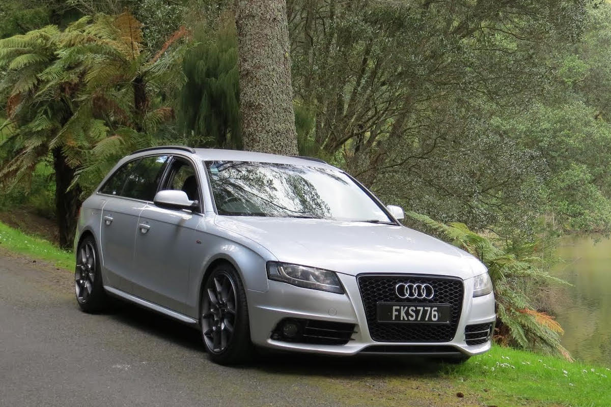 Audi A4 in forest