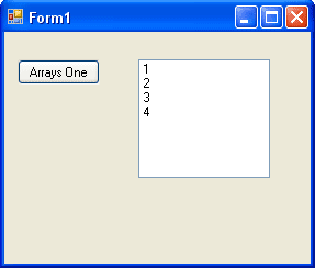 C# .NET Form showing array values in a ListBox