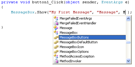 Message Box Buttons in C#