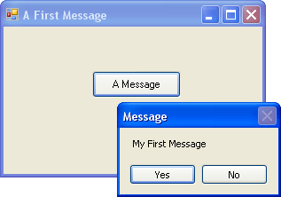 What the Yes and No buttons look like