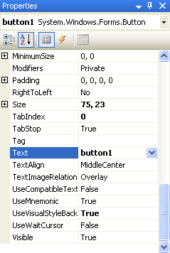 Locate the Text property