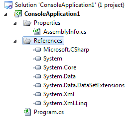 Console Application references