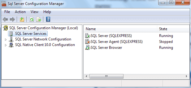 The SQL Server Configuration Manager