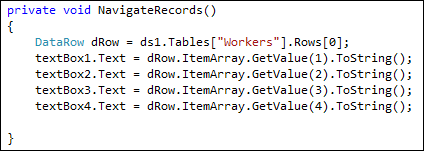 Getting records from a C# .NET DataSet