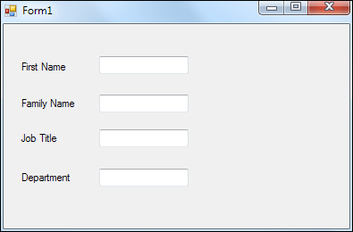A data entry form in C# .NET