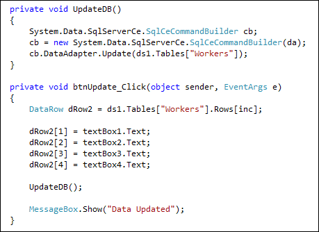 Updating the dataset