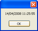 Message Box with a Date and Time