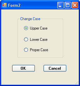 A Change Case form