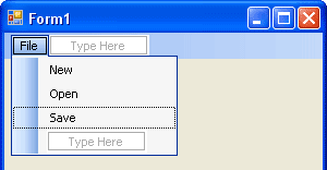 Add a Save item to your menu