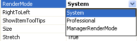 The System RenderMode