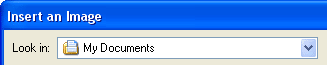Set the Look In area to the My Documents folder of XP