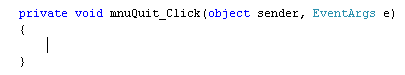 C# Code for your Quit Menu