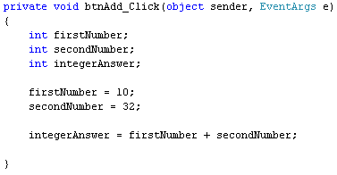 Adding the values in two variables