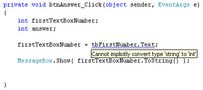 An error in our C# code