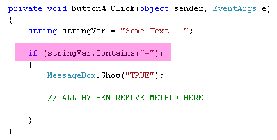 The Contains method in action