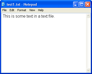 Notepad with some text in it
