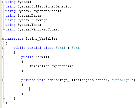 C# Code for the Button