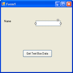 A TextBox control has been added to the form