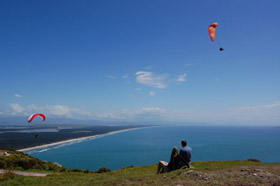 Paragliding From The Summit Of Mount Maunganui